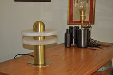 Load image into Gallery viewer, Table Lamp Brass/Stone Marble D