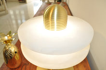 Load image into Gallery viewer, Table Lamp Brass/Stone Marble D