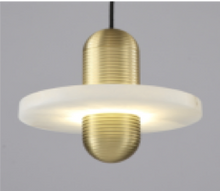 Load image into Gallery viewer, Pendant Light Brass with Marble Diffuser (Large)