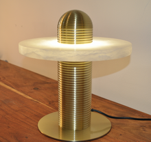 Load image into Gallery viewer, Table Lamp Brass/Stone Marble S