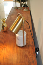 Load image into Gallery viewer, Table Lamp Brass/Stone Base

