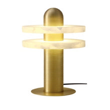 Load image into Gallery viewer, Table Lamp Brass/Stone Marble D
